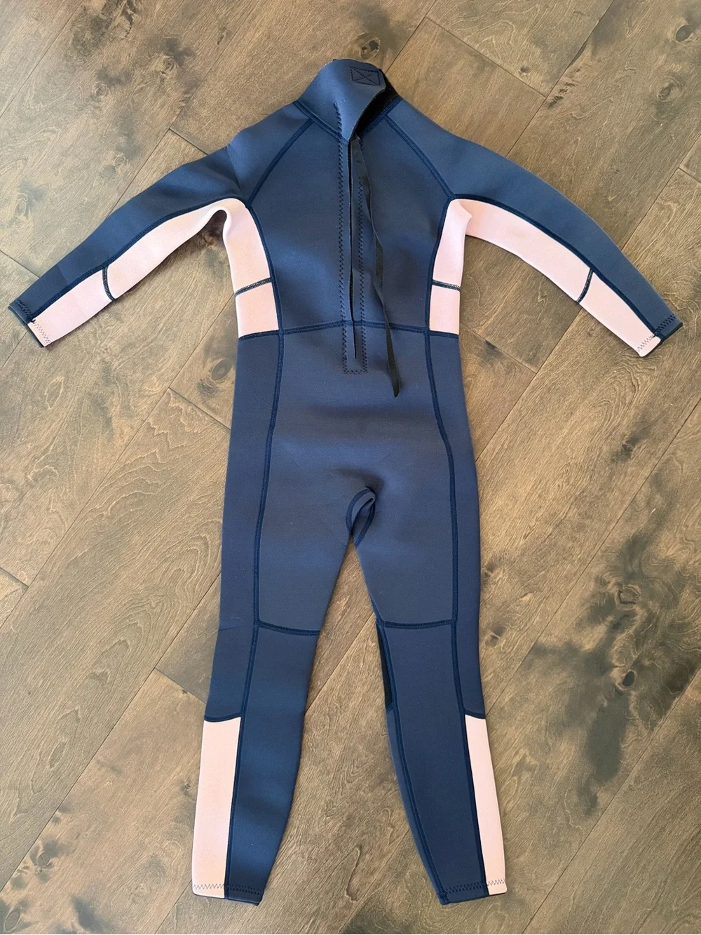 Kids Navy and Pink Full-Body Swim Wetsuit